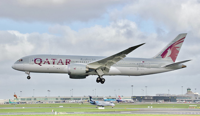 Qatar Airways B787-8 Dreamliner A7-BDC at Dublin Airport 29-10-2017