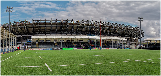 The Hive Stadium with Murrayfield as a backdrop.field