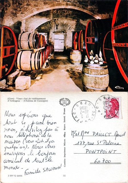 Gers - Vieux chai de vieillissement d'Armagnac (Château de Cassaigne) - 1988