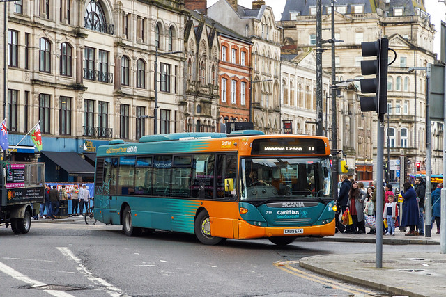 Cardiff Bus / Bws Caerdydd 738, March 2024
