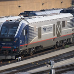 7-26-23, Amtrak (IDTX) Charger SC44 4603 Owned by the Illinois Department of Transportation (IDTX) and operated by Amtrak the Charger SC44 by Siemens were built in 2014-15. At the Amtrak shops in downtown Chicago. Photo from the 18th St. bridge.