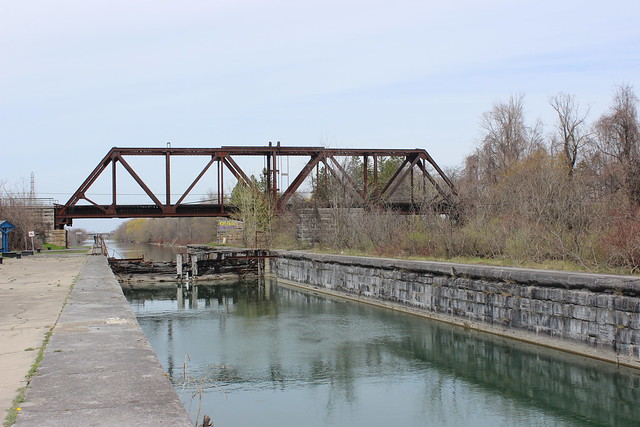 Old railway bridge over Soulanges Canal