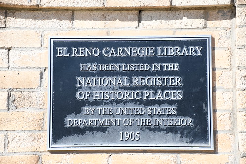 Old El Reno Carnegie Library (El Reno, Oklahoma) Historic El Reno Carnegie Library in Canadian County, Oklahoma. The library was constructed 1904-05 with a $12,500 grant from the Carnegie Foundation.  It was the 4th Carnegie Library built in the then Oklahoma Territory.  The building was listed on the National Register of Historic Places in 1980 (NRHP No. 80003257).  