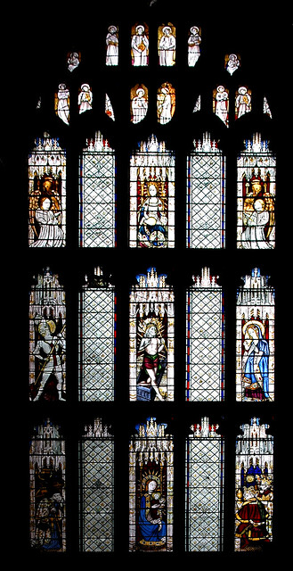 Ludlow, Shropshire, St. Laurence's, chancel, northwest window, BVM