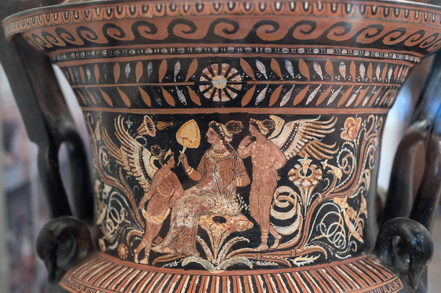 Apulian Red Figure volute krater with scenes from the life of Bellerophon, 6