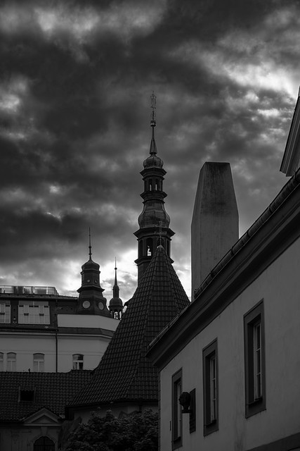 Sky, roofs, old town