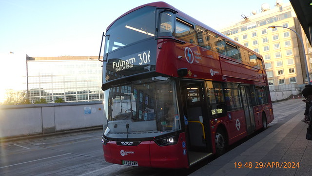 P1140952 3069 LV24 EWF TMP16623 at Hammersmith Upper Bus Station Hammersmith London