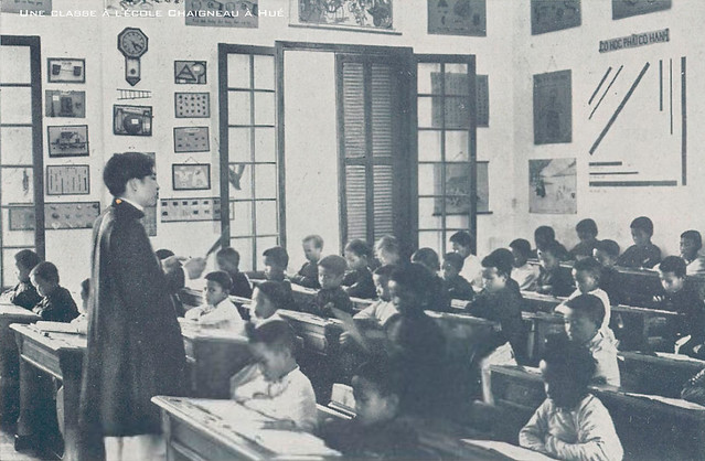Une classe à l'école Chaigneau à Hué. (Pholo Than Bi.)