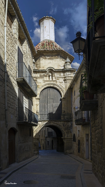calle San Antonio en Calaceite (Teruel)