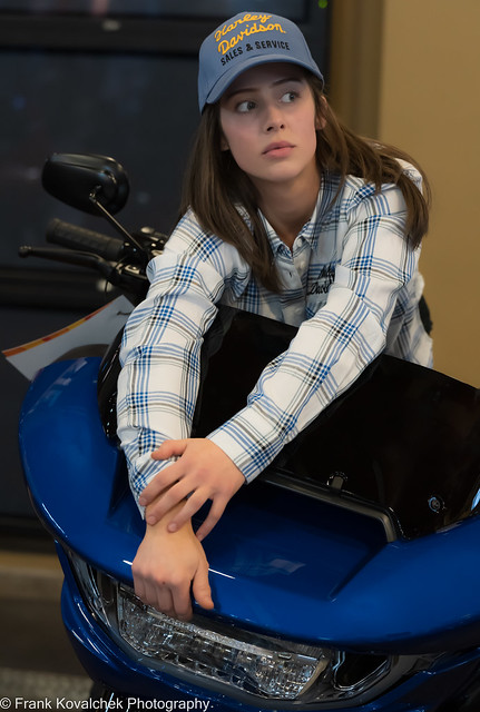 Model at a Harley Davidson Fashion Show