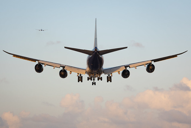 Atlas Air Boeing 747-8 arriving at Miami International Airport