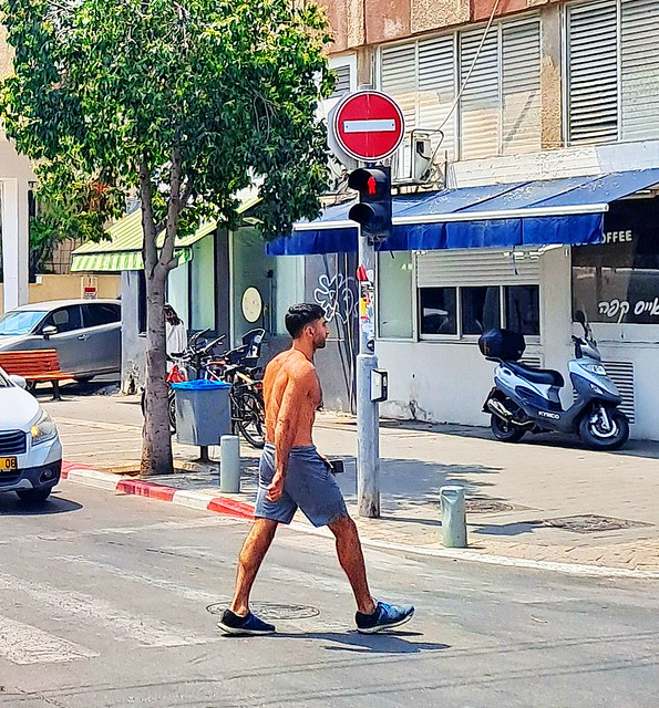 Barechested In The Street