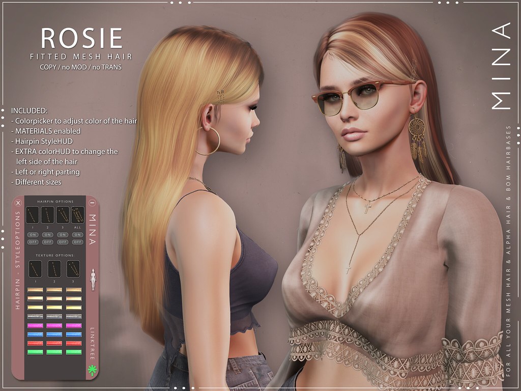 MINA Hair – Rosie for FaMESHed 12th Anniversary round!