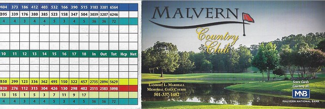 An Arkansas Golf Scorecard