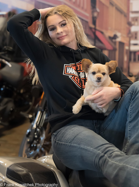 Model at a Harley Davidson Fashion Show