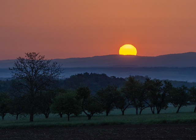 lever de soleil dans la campagne vosgienne