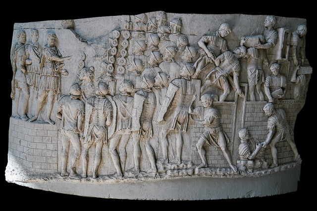 Emperor Trajan Gives a Speech in Front of Soldiers