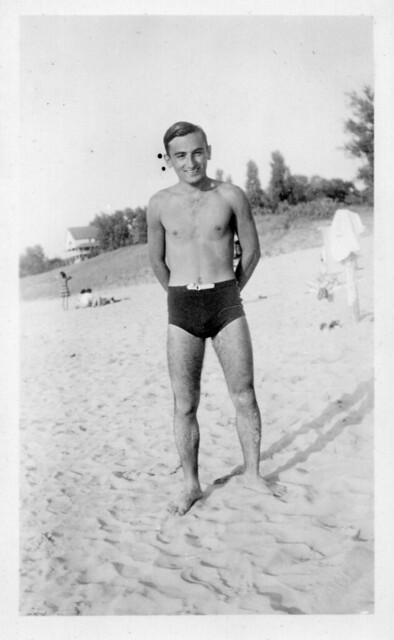 Found Photo - Young Man at Beach