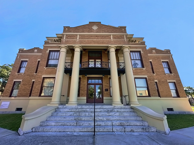 Old Citrus County Courthouse, 1 Courthouse Square, City of Inverness, Citrus County, Florida, USA / Built: 1912 / Architect: J. R. MacEachron, Willis R. Biggers / Floors: 2 / Architectural Style: Neo-Classical, Italian Renaissance, Prairie School, Mission