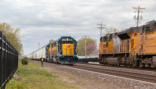 Onlookers Union Pacific&#039;s MBNAS train, led by the Alton &amp;amp; Southern SD60 duo, was a hot topic when it came flying down the former Alton mainline late in the afternoon a few weeks back. The train had to stop in McLean, IL - home to a siding, and also a bunch of us who were in the area for the biannual Cornfield HO free-mo meet. It&#039;s always fun when you get a bonus like this, and we were sure to enjoy it all.

We were far from alone here, as numerous others rolled into the small town along Route 66. Us unlookers were greeted by a friendly crew and amused radio chatter as the pair slowed on the main to allow for a few UP northbound trains to come swing past our manifest. I think these guys got a kick out of us all fiendishly scrambling around for our different angles and shots.

The higher-speed rail upgrades on the former Alton add in many fences, seen on the left, that make viewing our train or others a bit difficult at times. But, there&#039;s ways, and one very graffitied SD70ACe makes for an interesting meet with an already interesting duo of power. Certainly not a daily occurrence, but a neat one all the same.