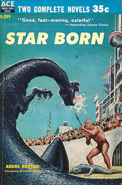 Andre Norton - Star Born (1958, ACE Double Novel Books #D-299, cover art by Ed Emshwiller)