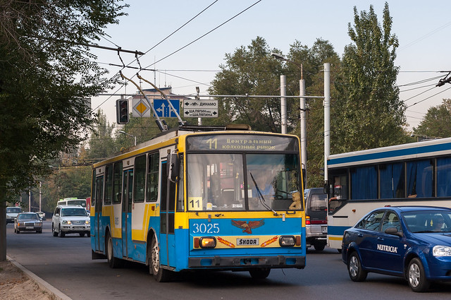 Almaty trolleybus: Škoda 14Tr # 3025