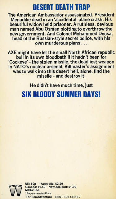 Tandem Books - Nick Carter - Six Bloody Summer Days (back)