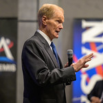 U.S. Department of State Open House (NHQ202404290003) NASA Administrator Bill Nelson addresses a Diplomatic Corps during a U.S. Department of State Open House, Monday, April 29, 2024, at the NASA Headquarters Mary W. Jackson Building in Washington. The event was focused on deepening bilateral relationships, specifically how international partnerships are strengthened by space exploration. Photo Credit: (NASA/Bill Ingalls)