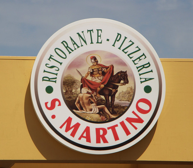 Pizzeria S Martino sign in Portugal