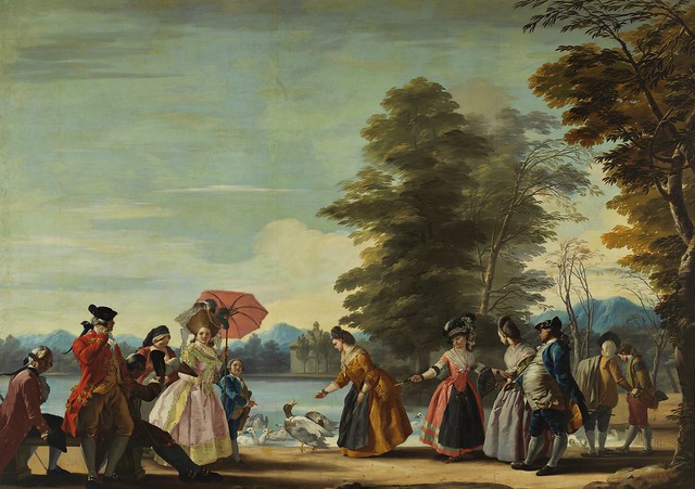 José del Castillo (1737-1793) - Un paseo a la orilla del Estanque del Retiro (1780)
