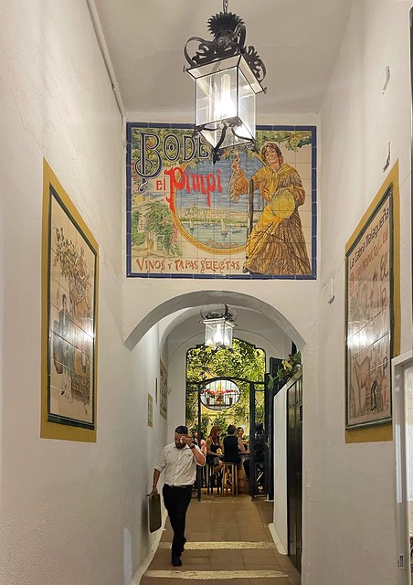 Entrance to El Pimpi, part-owned by Antonio Banderas