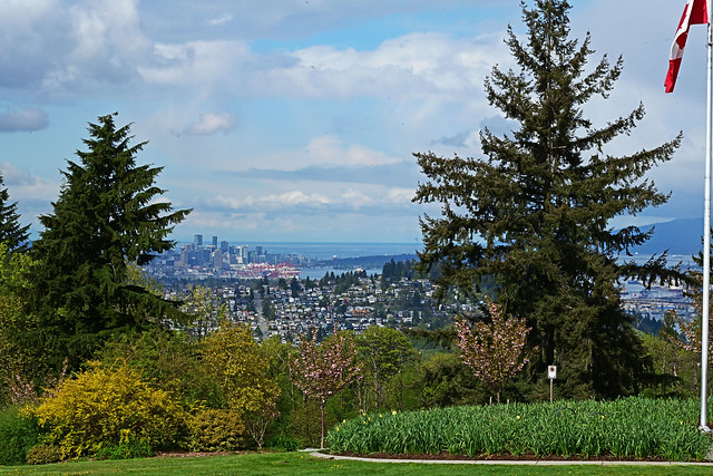 Vancouver city and harbour from Burnaby Mountain