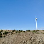 Windmills and Hills from Interstate 35, Springer, OK 