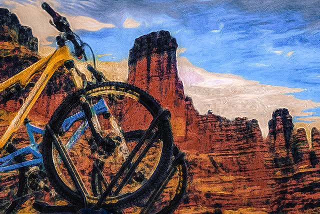 Bikes and Fisher Towers
