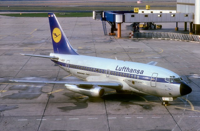 Lufthansa Boeing 737-100; D-ABER, January 1976
