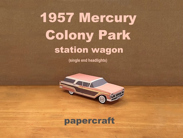 Papercraft 1957 Mercury Colony Park station wagon