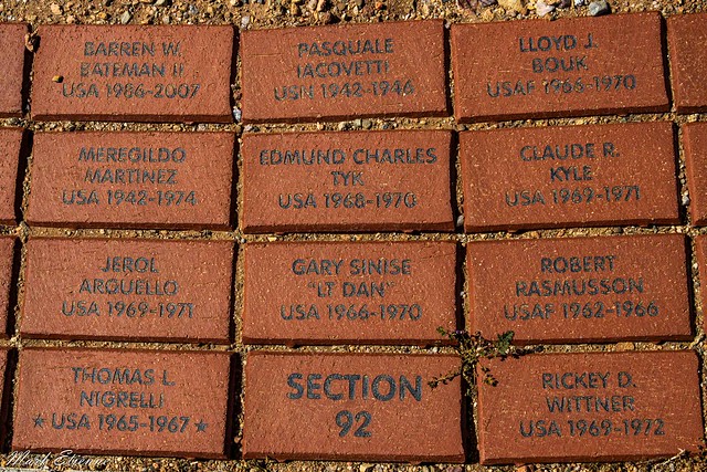Lieutenant Dan - Gary Sinise, Donation brick at the Vietnam Memorial, Eagle Nest, New Mexico