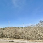 Windmills and Hills from Interstate 35, Springer, OK 