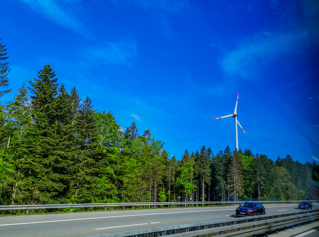 Electrical wind turbine as green energy source.