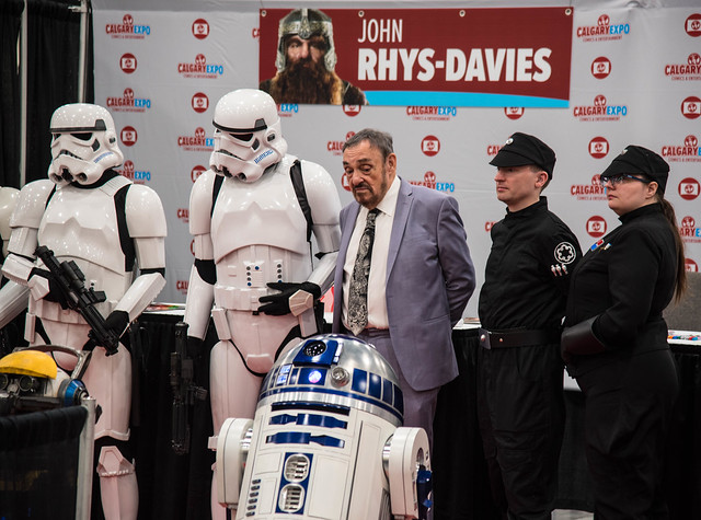 Calgary Comic Expo 2024 John Rhys-Davies and his Stormtrooper Escort