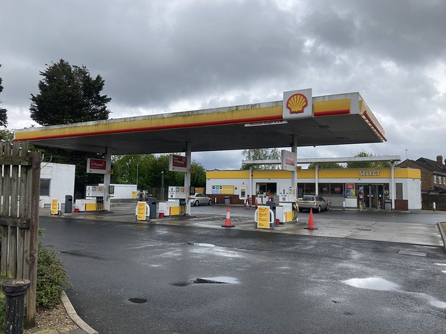 SHELL fuel station ,A10 Great Cambridge Road ,by HOE LANE ,Enfield ,LONDON bound ,there has been a petrol station on this site as long as I can remember .A few years ago was APPLE ,but now back to SHELL.