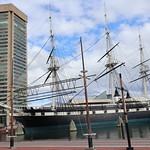 Baltimore - Inner Harbor: USS Constellation and World Trade Center The USS Constellation, a sloop-of-war launched in 1854,  was the last and largest sail-only warship designed and built by the U.S. Navy.  Before the Civil War, as part of the African Squadron, she saw service on antislavery patrol; during the war, she protected Union-sympathizing U.S. merchant ships from Confederate raiders. The warship eventually became a training ship for the navy before serving as the relief flagship for the Atlantic Fleet during World War II, finally arriving in Baltimore in 1955 for restoration to her original condition.

The Baltimore World Trade Center, at 401 East Pratt Street, was built in 1977 by Henry Cobb and Pershing Wong of I.M. Pei &amp;amp; Partners.  At 32 floors and 405-feet, it is the world&#039;s tallest even-sided pentagonal building (the five-sided JPMorgan Chase Tower in Houston, Texas is taller, but has unequal sides).  Perched at the Harbor&#039;s edge, the building appears to rise out of the water, suggesting the prow of a ship.  The 27th-floor has an observation deck, called &amp;quot;Top of the World,&amp;quot; that offers panoramic views of Baltimore during daytime hours.

The Inner Harbor is actually the end of the Northwest Branch of the Patapsco River and includes any water west of a line drawn between the &lt;a href=&quot;http://www.flickr.com/photos/wallyg/143735794/&quot;&gt;National Aquarium in Baltimore&lt;/a&gt; and the Rusty Scupper restaurant.

While Baltimore has been a major U.S. seaport since the 1700s, the historically shallow water of the Inner Harbor was not conducive to large ships or heavy industry, most of which was concentrated in Locust Point, Fell&#039;s Point, and Canton. The Inner Harbor was chiefly a light freight commercial port and passenger port until the 1950s, when economic shifts ended both the freight and passenger use. Rotting warehouses and piers were eventually torn down and replaced by open, grass-covered parkland that was used for recreational purposes and occasional large events, such as city fairs and the significant 1976 bicentennial visit of tall ships. This initial renewal of the harbor area and its continued transformation into a major cultural and economic area of the city was spearheaded by Baltimore Mayor William Donald Schaefer. Harborplace, the waterfront festival marketplace, officially opened on July 1, 1980. Since being reincarnated as a cultural hub, the Inner Harbor has become the home to many tourist attractions. The two anchor attractions, in addition to Harborplace, are the National Aquarium in Baltimore and the Maryland Science Center.

USS Constellation National Register #66000918 (1966)