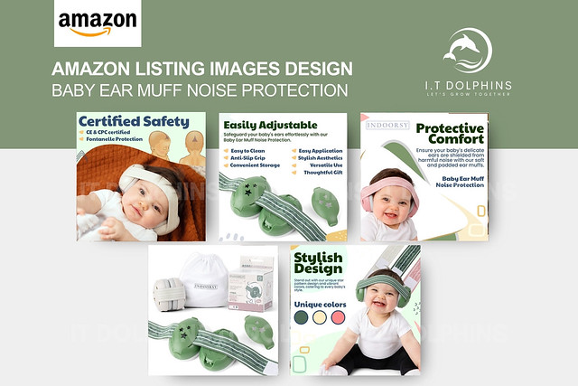 Amazon Listing Images - Product Infographics | Baby Ear Muff Noise Protection