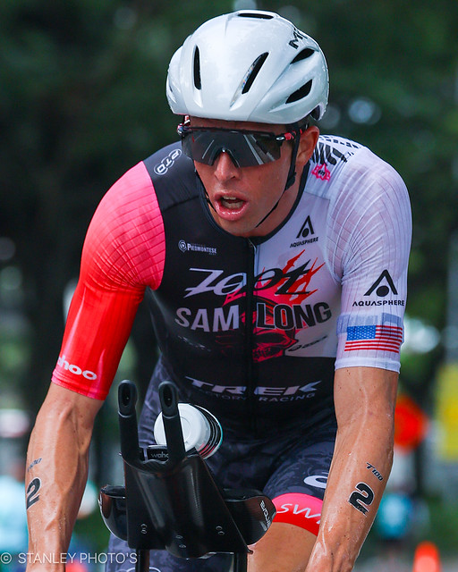 Sam Long from USA in action during Singapore T100