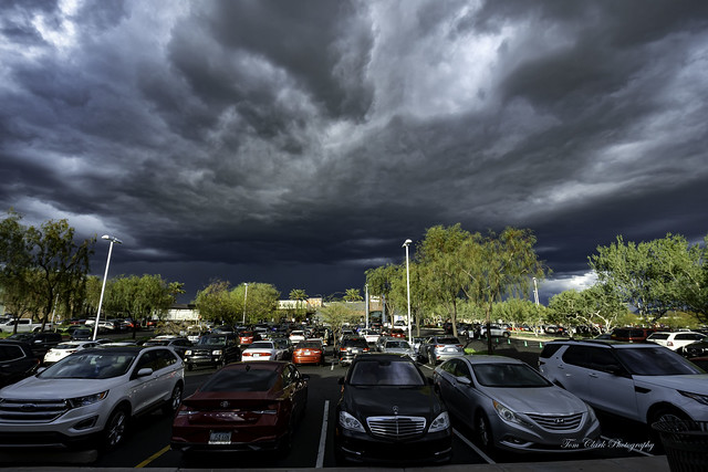 storm brewing over Phoenix, Arizona last March