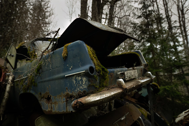 Båstnäs car graveyard in Sweden