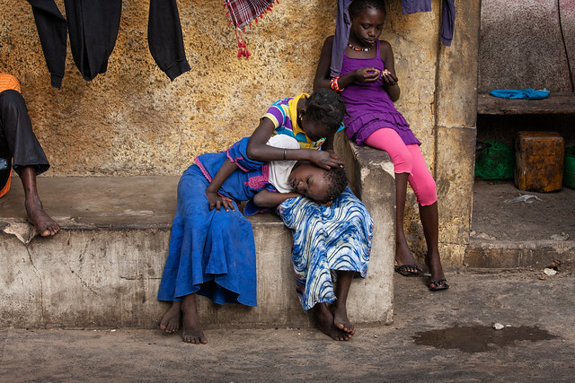 Family in Saint Louis, Senegal