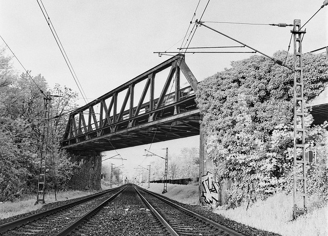 Darmstadt Nord and Mittelbachtal on Rollei Infrared 400