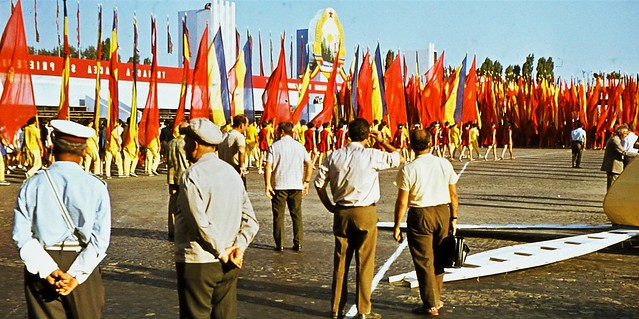 Memories from after the Iron Curtain: Rehearsals for the parade of May 1, 1978, Bucharest, Romania - under strict supervision...