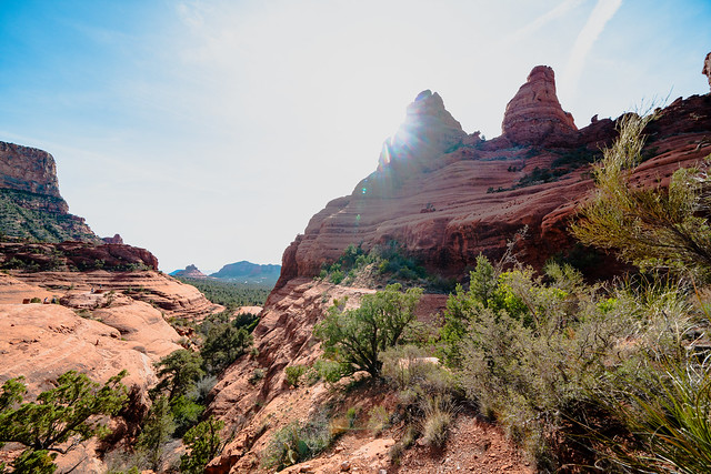 Sedona Arizona hiking trail - Little Horse to Chicken Point up near the White Line